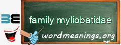 WordMeaning blackboard for family myliobatidae
